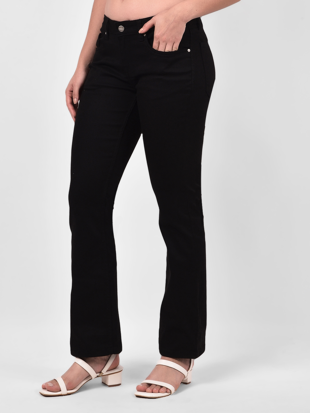 Numero Uno Women Solid Black Jeans